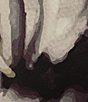 Color:Greyson - Image 3 - Watercolor Abstract Print Knit Jersey V-Neck Ruffled Short Sleeve Flounce Hem Midi Sheath Dress