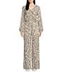 Every Abstract High Rise Wide Leg Coordinating Pants, Color:Eggnog - Image 3