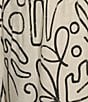 Every Abstract Print Linen Blend High Rise Pull On Coordinating Shorts, Color:Eggnog - Image 4