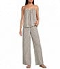 Every Coordinating Knit Striped Square Neck Sleeveless Babydoll Top - Image 3