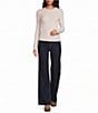 Every Crew Neck Long Sleeve Ribbed Knit Shirt - Image 3
