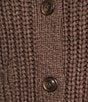 Every Crew Neck Sleeveless Button Front Vest, Color:Brown - Image 4