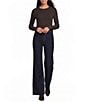 Every Denim Flat Front High Rise Frayed Hem Pants - Image 3