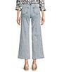 Every Denim High Rise Pleated Straight Hem Waist Jeans, Color:Light Blue - Image 2