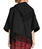 Every Fringe Woven Draped Scarf Poncho - Image 2
