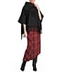 Every Fringe Woven Draped Scarf Poncho - Image 3