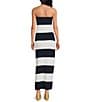 Every Kellwood Stripe Knit Strapless Sleeveless Midi Sheath Dress - Image 2