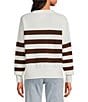 Every Knit Striped Crew Neck Long Sleeve Sweater - Image 2