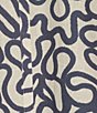 Every Linen Doodle Print Linen Blend V-Neck Long Sleeve Button Front Coordinaitng Blouse, Color:Multi - Image 4