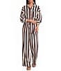 Every Long Sleeve Striped Button Down Coordinating Blouse - Image 3