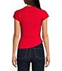 Every Mock Neck Short Sleeve Pullover Ribbed Sweater - Image 2
