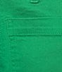 Color:Green - Image 4 - Patch Pocket High Rise Frayed Hem Wide Leg Jeans