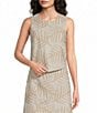 Every Round Neck Sleeveless Embroidered Tie Back Coordinating Top - Image 1