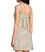 Every Round Neck Sleeveless Embroidered Tie Back Coordinating Top - Image 2