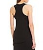 Color:Black - Image 2 - Scoop Neck Ribbed Tank