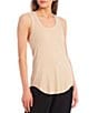 Every Scoop Neck Ribbed Tank, Color:Stone - Image 1