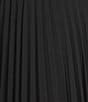 Every Sheer Woven Pleated Mid Rise A-Line Midi Skirt, Color:Black - Image 4
