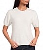 Every Short Sleeve Crew Neck Shimmer Sweater - Image 1