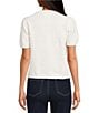 Every Short Sleeve Crew Neck Shimmer Sweater - Image 2