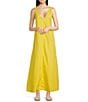 Color:Yellow - Image 1 - Sleeveless V-Neck Tech Maxi Dress