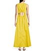 Color:Yellow - Image 2 - Sleeveless V-Neck Tech Maxi Dress