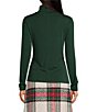 Every Stretch Knit Turtleneck Long Sleeve Tee Shirt, Color:Forest Green - Image 3