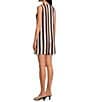 Every Stripe Linen Blend Round Neck Sleeveless Romper - Image 3