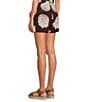 Every Woven Shell Print Faux Wrap Coordinating Skort - Image 3