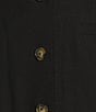 Every Woven V-Neck Sleeveless Button Front Maxi Shift Dress, Color:Black - Image 3