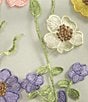 Color:Pink/Blue - Image 6 - Coordinating 3D Floral Print Short Sleeve Top