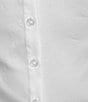 Evolutionary Collared Long Sleeve Button Front Side Ruched Shirt, Color:White - Image 4