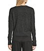 Evolutionary Crew Neck Front Bow Detail Long Sleeve Sweater, Color:Charcoal - Image 2