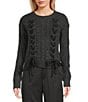 Evolutionary Crew Neck Front Bow Detail Long Sleeve Sweater - Image 1