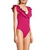 Evolutionary Deep V-Neck Ruffled Bodysuit - Image 2