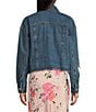 Evolutionary Denim Heart Cut-Out Jacket, Color:Denim - Image 2