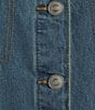 Evolutionary Denim Heart Cut-Out Jacket, Color:Denim - Image 4