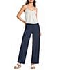 Evolutionary Denim Tie Front Wide Leg Pants - Image 3