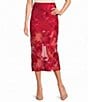 Evolutionary Floral Mesh Coordinating Midi Skirt - Image 1