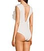 Evolutionary Floral V-Neck Bodysuit, Color:Ivory - Image 5