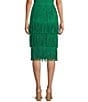 Color:Green - Image 2 - Coordinating Fringe Midi Skirt
