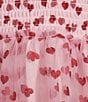 Evolutionary Heart Print Sleeveless V-Neck Top, Color:Pink/Red - Image 4