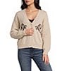 Evolutionary Horse Button Front Long Sleeve Cardigan - Image 2