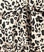 Evolutionary Leopard Print Tie Front Short Sleeve Top, Color:Taupe/Black - Image 5
