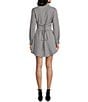 Evolutionary Pinstripe Long Sleeve Button Front Shirt Dress, Color:Grey/Black - Image 2