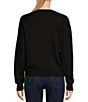 Evolutionary Long Sleeve Crew Neck Ribbon Pullover Sweater, Color:Black - Image 2