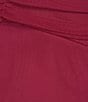 Evolutionary Mesh Boat Neck Long Sleeve Top, Color:Wine - Image 4