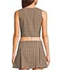 Evolutionary Evolutionary Plaid Button Front Coordinating Vest, Color:Brown/Black - Image 2