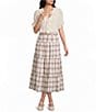 Evolutionary Plaid Tiered Maxi Skirt - Image 3