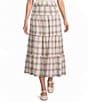 Evolutionary Plaid Tiered Maxi Skirt - Image 1