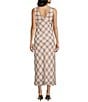 Evolutionary Plaid V-Neck Midi Dress - Image 2
